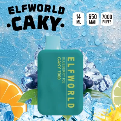 Original Elfworld Caky 7000 Puffs 14 ml vorgefüllter 650 mAh wiederaufladbarer Akku E-Zigarettenstift Großhandel Einweg-Vape